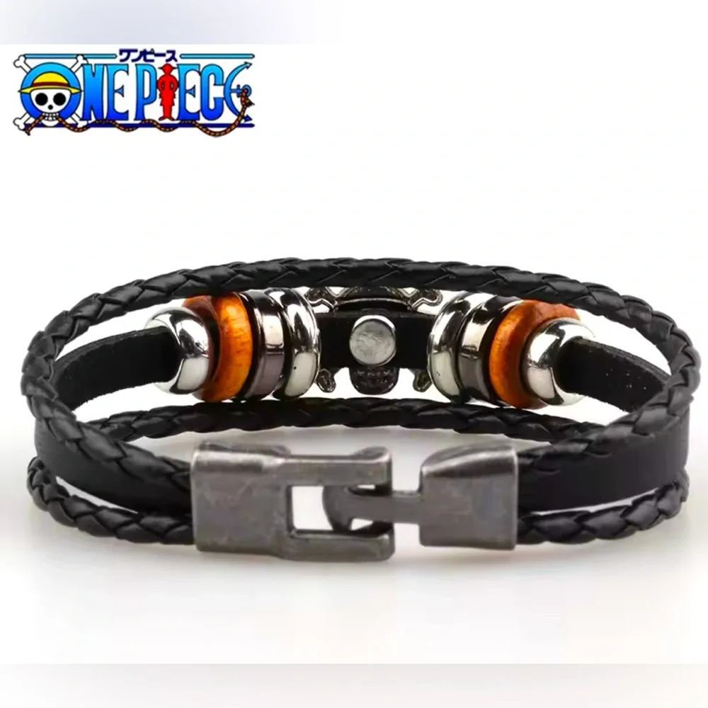 Onepiece Black and Orange Unisex Bracelet